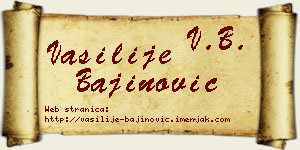 Vasilije Bajinović vizit kartica